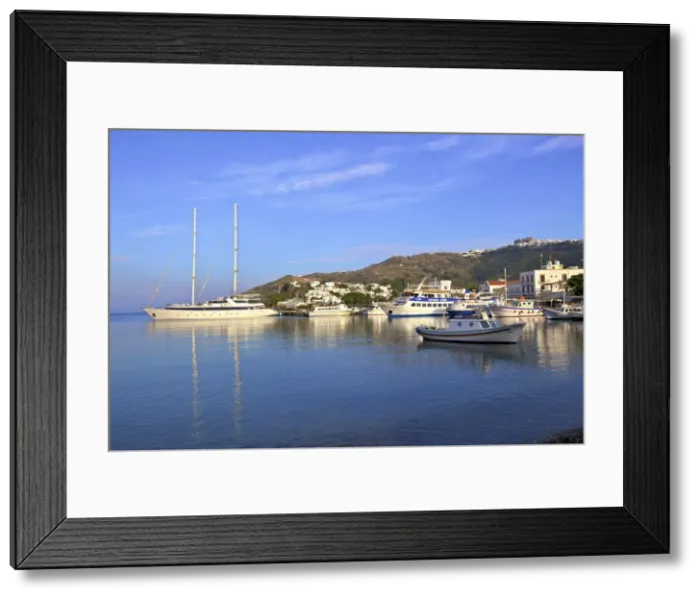 Framed Print : Harbour At Skala, Patmos, Dodecanese, Greek Islands, Greece, Europe Framed Print : Harbour At Skala, Patmos, Dodecanese, Greek Islands, Greece, Europe