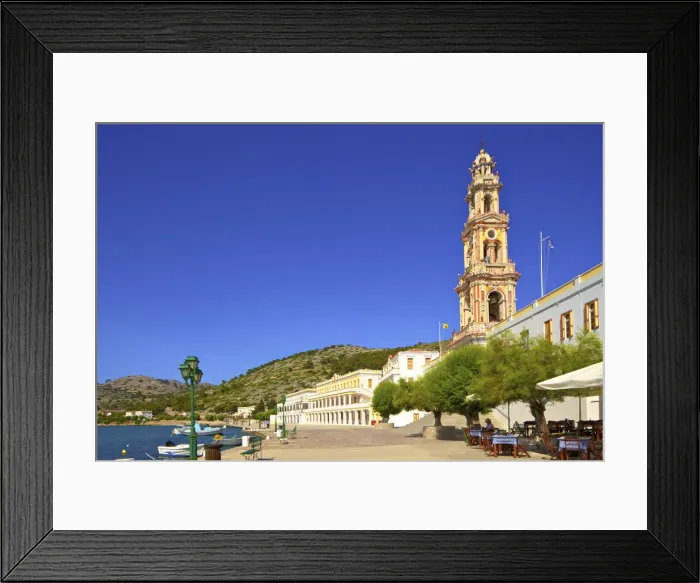 Framed Print : Moni Taxiarchi Michail Panormiti Monastery, Symi, Dodecanese, Greek Islands, Greece Framed Print : Moni Taxiarchi Michail Panormiti Monastery, Symi, Dodecanese, Greek Islands, Greece