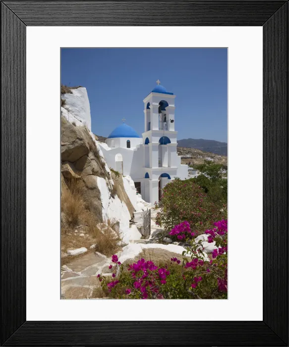Framed Print : Greek Orthodox church, Ios town, Ios Island, Cyclades Islands, Greece Framed Print : Greek Orthodox church, Ios town, Ios Island, Cyclades Islands, Greece