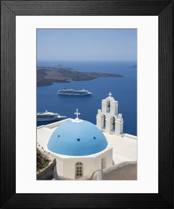 Framed Print : Firostefani, Fira, Santorini (Thira), Cyclades Islands, Greece Framed Print : Firostefani, Fira, Santorini (Thira), Cyclades Islands, Greece