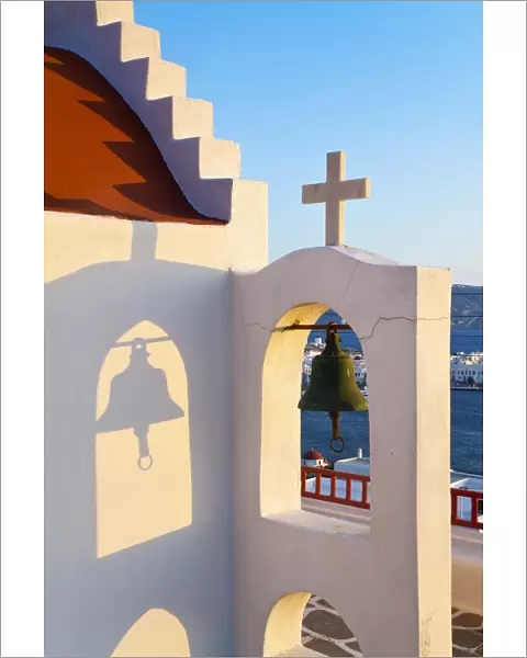 Traditional white Church, Mykonos (Hora), Cyclades Islands, Greece, Europe