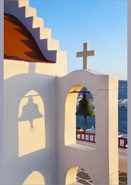 Traditional white Church, Mykonos (Hora), Cyclades Islands, Greece, Europe