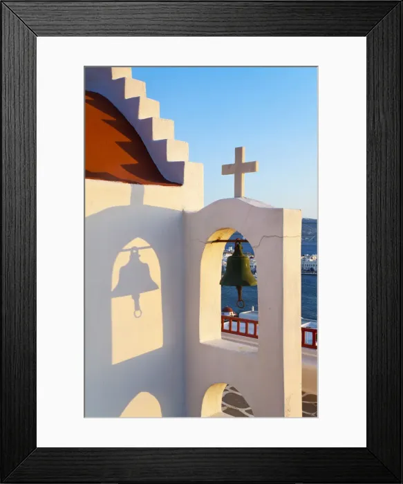 Framed Print : Traditional white Church, Mykonos (Hora), Cyclades Islands, Greece, Europe Framed Print : Traditional white Church, Mykonos (Hora), Cyclades Islands, Greece, Europe