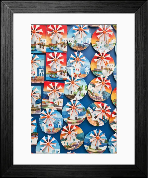 Framed Print : souvenirs for sales in Mykonos (Hora), Cyclades Islands, Greece, Europe
