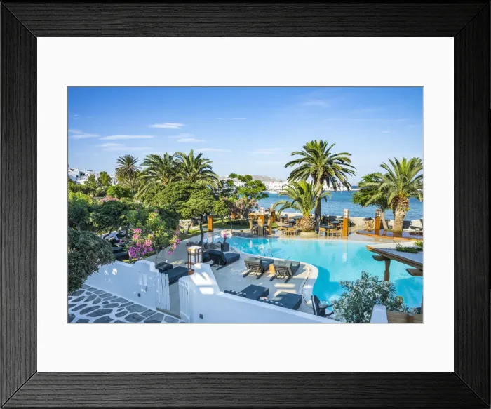 Framed Print : Swimming pool at the Leto Hotel, Mykonos Town, Mykonos, Cyclade Islands, Greece Framed Print : Swimming pool at the Leto Hotel, Mykonos Town, Mykonos, Cyclade Islands, Greece