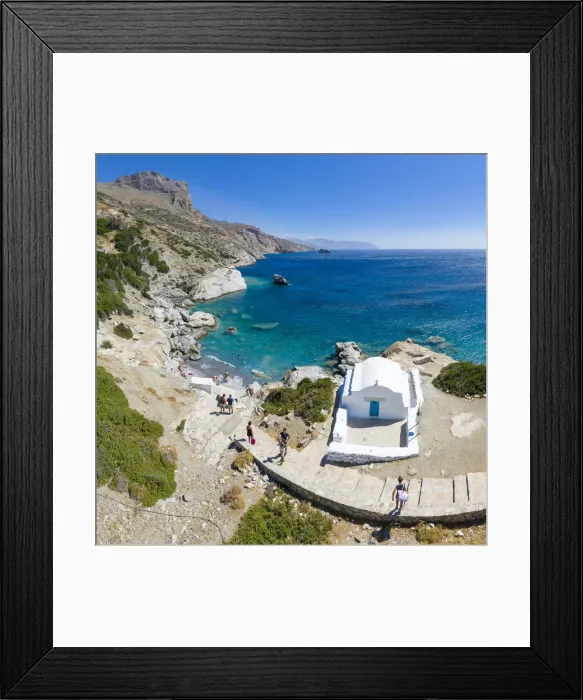 Framed Print : Greece, Cyclades Islands, Amorgos, Agia Anna Beach