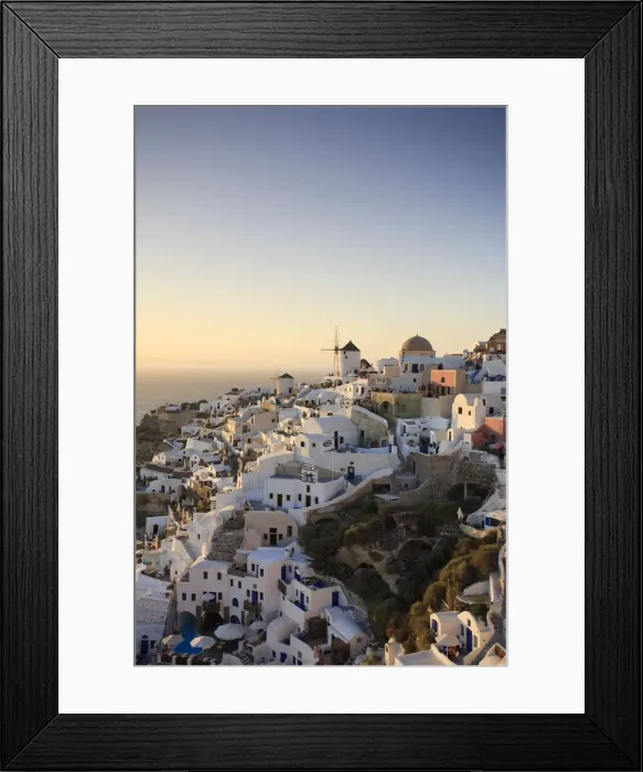 Framed Print : Greece, Cyclades, Santorini, Oia Town and Santorini Caldera Framed Print : Greece, Cyclades, Santorini, Oia Town and Santorini Caldera