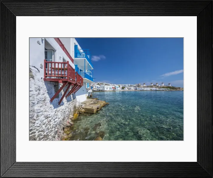 Framed Print : Little Venice, Mykonos Town, Mykonos, Cyclade Islands, Greece Framed Print : Little Venice, Mykonos Town, Mykonos, Cyclade Islands, Greece