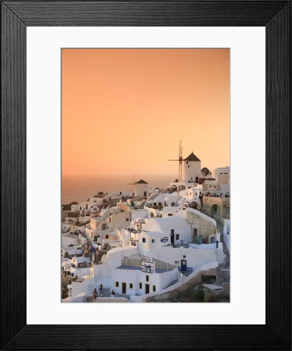 Framed Print : Greece, Cyclades, Santorini, Oia Town and Santorini Caldera Framed Print : Greece, Cyclades, Santorini, Oia Town and Santorini Caldera