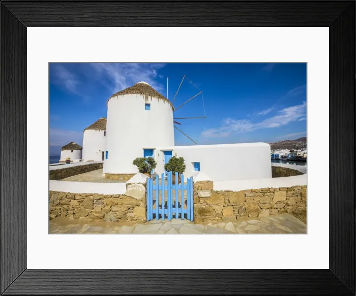 Framed Print : Kato Mili windmills, Chora (Mykonos Town), Mykonos, Cyclades Islands, Greece Framed Print : Kato Mili windmills, Chora (Mykonos Town), Mykonos, Cyclades Islands, Greece