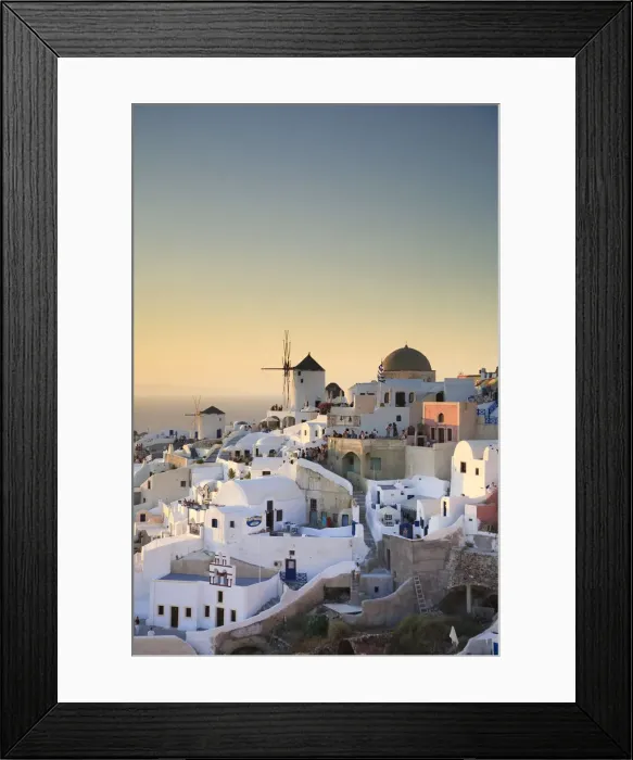 Framed Print : Greece, Cyclades, Santorini, Oia Town and Santorini Caldera Framed Print : Greece, Cyclades, Santorini, Oia Town and Santorini Caldera