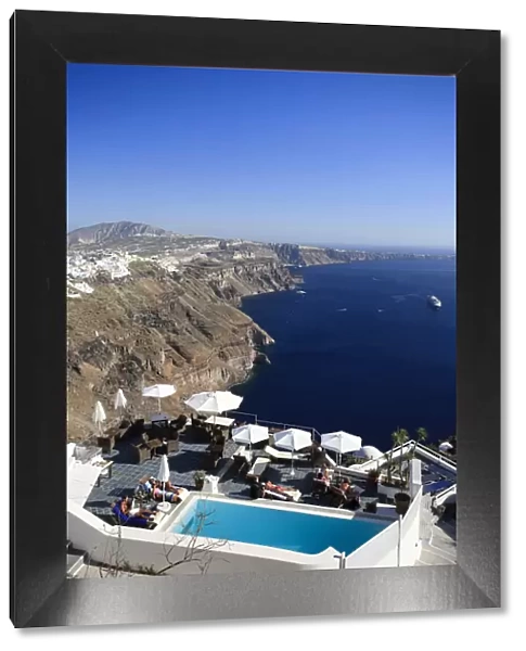 Greece, Cyclades, Santorini, Imerovigli Village, Botique Hotel and Santorini Caldera