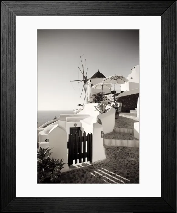 Framed Print : Greece, Cyclades, Santorini, Oia Town, Boutique Hotel Framed Print : Greece, Cyclades, Santorini, Oia Town, Boutique Hotel