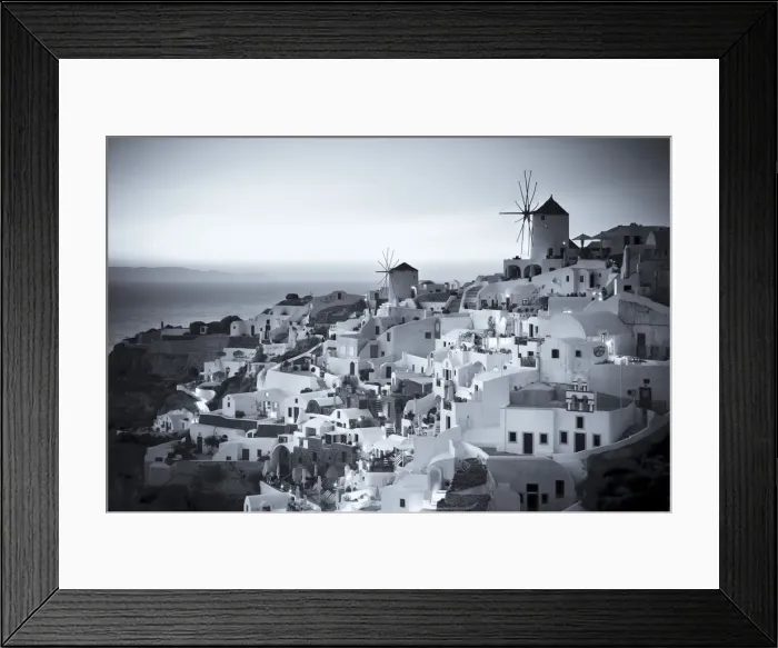 Framed Print : Greece, Cyclades, Santorini, Oia Town and Santorini Caldera Framed Print : Greece, Cyclades, Santorini, Oia Town and Santorini Caldera
