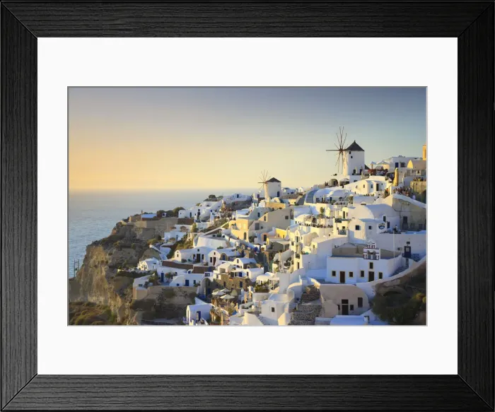 Framed Print : Greece, Cyclades, Santorini, Oia Town and Santorini Caldera Framed Print : Greece, Cyclades, Santorini, Oia Town and Santorini Caldera