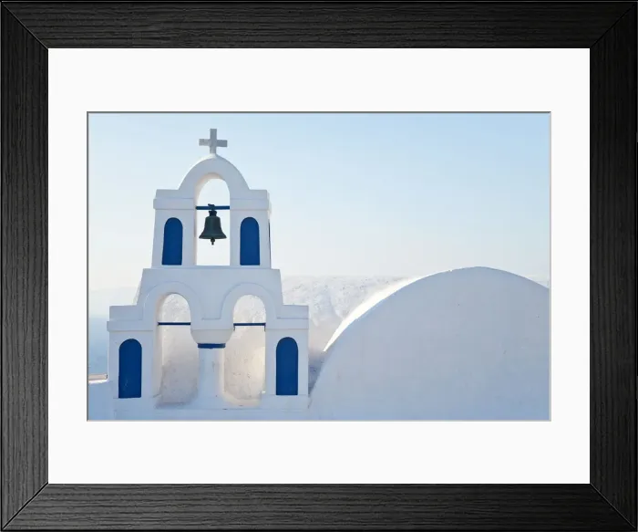 Framed Print : Church tower, Oia (La), Santorini (Thira), Cyclades Islands, Greece Framed Print : Church tower, Oia (La), Santorini (Thira), Cyclades Islands, Greece
