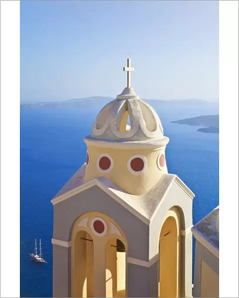 Greek Orthodox Church in Fira, Santorini (Thira), Cyclades Islands, Greece