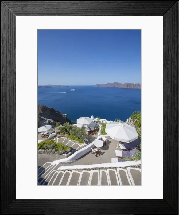 Framed Print : The luxury 5 star Perivolas hotel, Oia, Santorini (Thira), Cyclades Islands, Greece Framed Print : The luxury 5 star Perivolas hotel, Oia, Santorini (Thira), Cyclades Islands, Greece