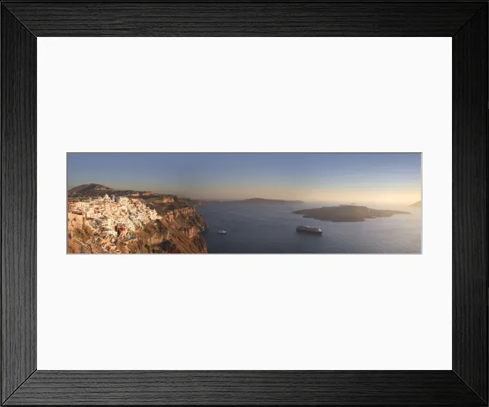 Framed Print : Greece, Cyclades, Santorini, Fira (Thira) and Santorini Caldera Framed Print : Greece, Cyclades, Santorini, Fira (Thira) and Santorini Caldera
