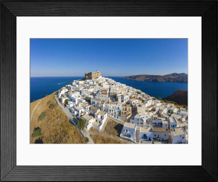 Framed Print : Greece, Dodecanese Islands, Astypalaia, Chora Astypalaia (Astypalaia Town) Framed Print : Greece, Dodecanese Islands, Astypalaia, Chora Astypalaia (Astypalaia Town)