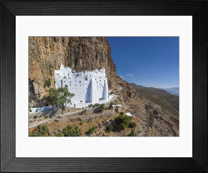 Framed Print : Greece, Cyclades Islands, Amorgos, Moni Panagias Chozoviotissas Monastery Framed Print : Greece, Cyclades Islands, Amorgos, Moni Panagias Chozoviotissas Monastery