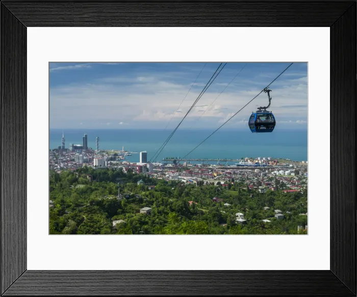 Framed Print : Georgia, Batumi, Anuria Mountain, Argo Cable Car and city skyline Framed Print : Georgia, Batumi, Anuria Mountain, Argo Cable Car and city skyline