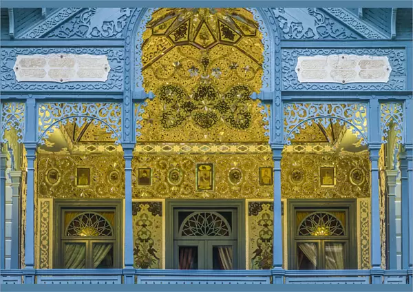 Georgia, Borjomi, famous mineral water resort, detail of the Persian Building