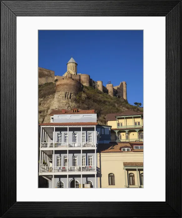Framed Print : Georgia, Tbilisi, Narikala Fortress above Old town
