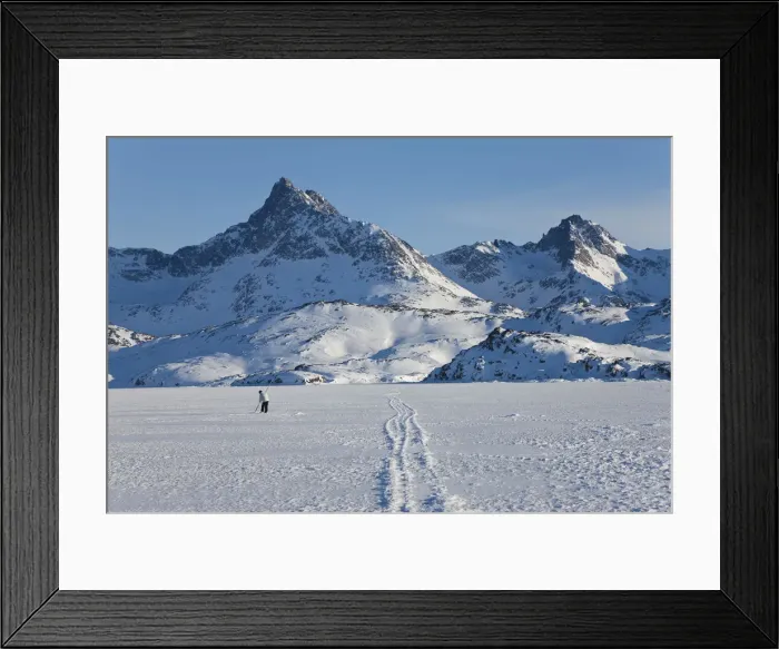 Framed Print : Ice fishing, King Oscar Fijord, Tasiilaq, Greenland, winter Framed Print : Ice fishing, King Oscar Fijord, Tasiilaq, Greenland, winter