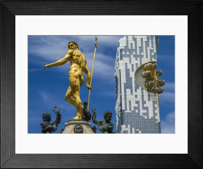 Framed Print : Georgia, Batumi, Batumi Tower and Neptune Fountain