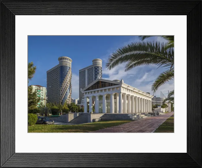 Framed Print : Georgia, Batumi, Batumi Boulevard, seaside promenade, mock Parthenon building Framed Print : Georgia, Batumi, Batumi Boulevard, seaside promenade, mock Parthenon building