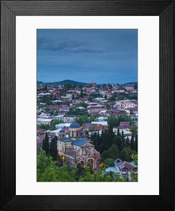 Framed Print : Georgia, Kutaisi, high angle city skyline Framed Print : Georgia, Kutaisi, high angle city skyline