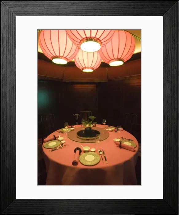 Framed Print : Asia, China, Hong Kong, Chinese restaurant interior