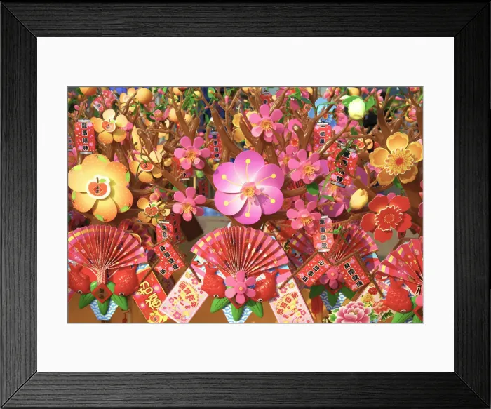 Framed Print : Chinese New Year Decorations, Hong Kong, Special Administrative Region of Framed Print : Chinese New Year Decorations, Hong Kong, Special Administrative Region of