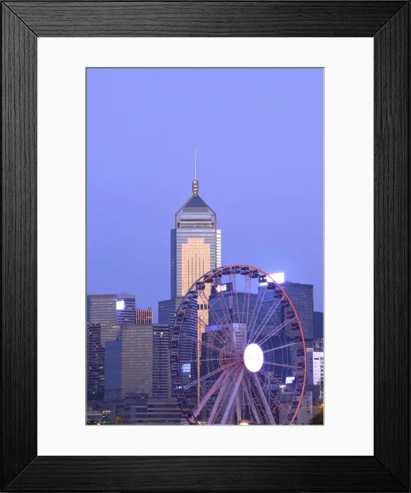 Framed Print : Hong Kong Cityscape With The Hong Kong Observation Wheel, Hong Kong, Special Framed Print : Hong Kong Cityscape With The Hong Kong Observation Wheel, Hong Kong, Special