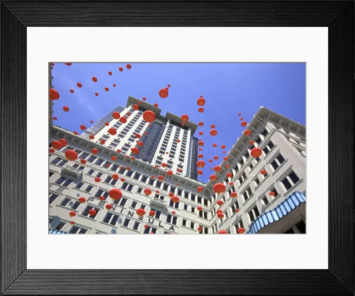 Framed Print : Peninsula Hotel With Chinese New Year Decorations, Hong Kong, Special Administrative