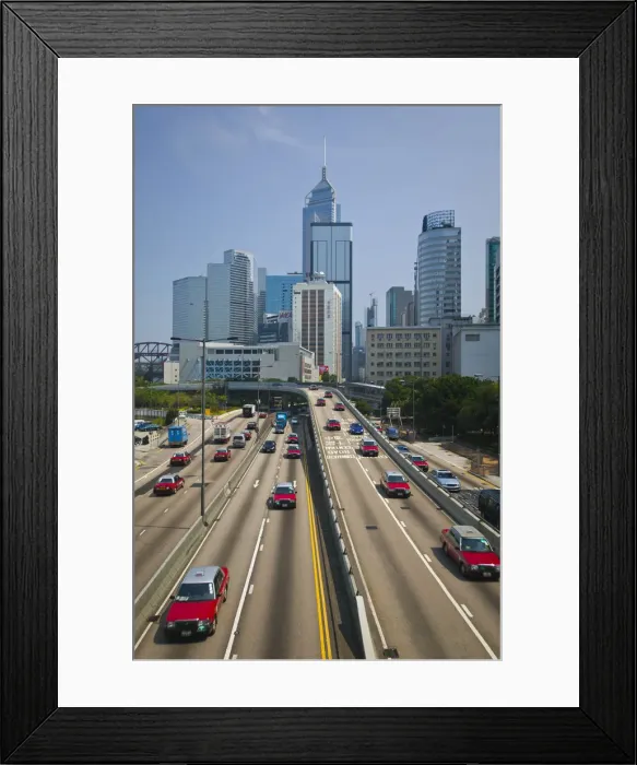 Framed Print : China, Hong Kong, Central, Connaught Road Framed Print : China, Hong Kong, Central, Connaught Road