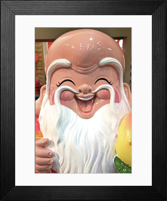 Framed Print : Shou Xing The God Of Longevity In The Form Of A Chinese New Year Decoration, Hong Kong Framed Print : Shou Xing The God Of Longevity In The Form Of A Chinese New Year Decoration, Hong Kong