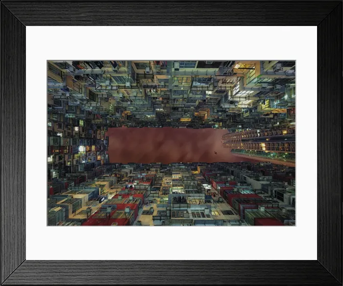 Framed Print : China, Hong Kong, Kowloon, Apartment building Framed Print : China, Hong Kong, Kowloon, Apartment building