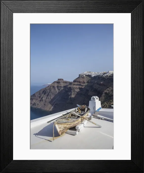 Framed Print : Firostefani, Fira, Santorini (Thira), Cyclades Islands, Greece