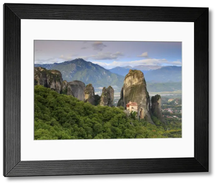 Framed Print : Greece, Thessaly, Meteora, Holy Monastery of Rousanou Framed Print : Greece, Thessaly, Meteora, Holy Monastery of Rousanou