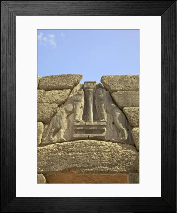 Framed Print : The Lion Gate, Mycenae, Argolis, The Peloponnese, Greece, Southern Europe Framed Print : The Lion Gate, Mycenae, Argolis, The Peloponnese, Greece, Southern Europe