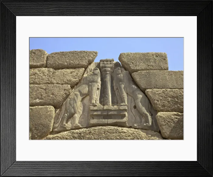 Framed Print : The Lion Gate, Mycenae, Argolis, The Peloponnese, Greece, Southern Europe Framed Print : The Lion Gate, Mycenae, Argolis, The Peloponnese, Greece, Southern Europe