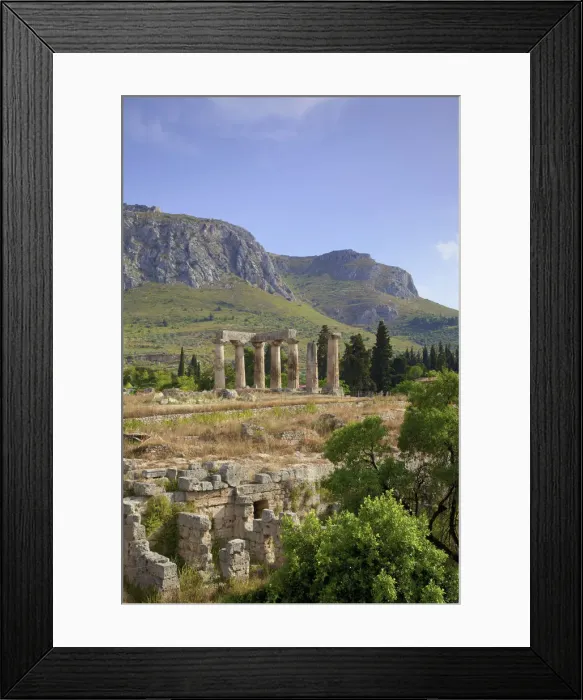 Framed Print : Temple of Apollo, Corinth, The Peloponnese, Greece, Southern Europe Framed Print : Temple of Apollo, Corinth, The Peloponnese, Greece, Southern Europe