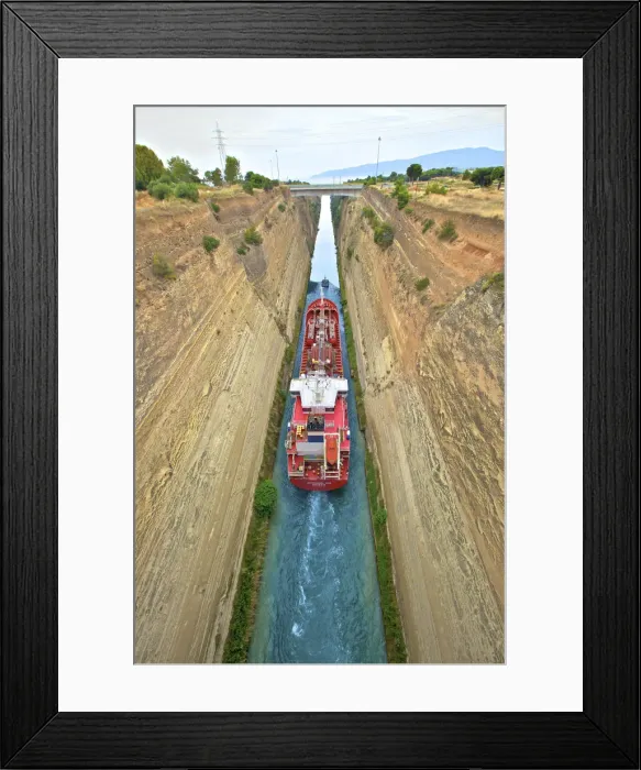 Framed Print : Corinth Canal, Corinth, The Peloponnese, Greece, Southern Europe Framed Print : Corinth Canal, Corinth, The Peloponnese, Greece, Southern Europe