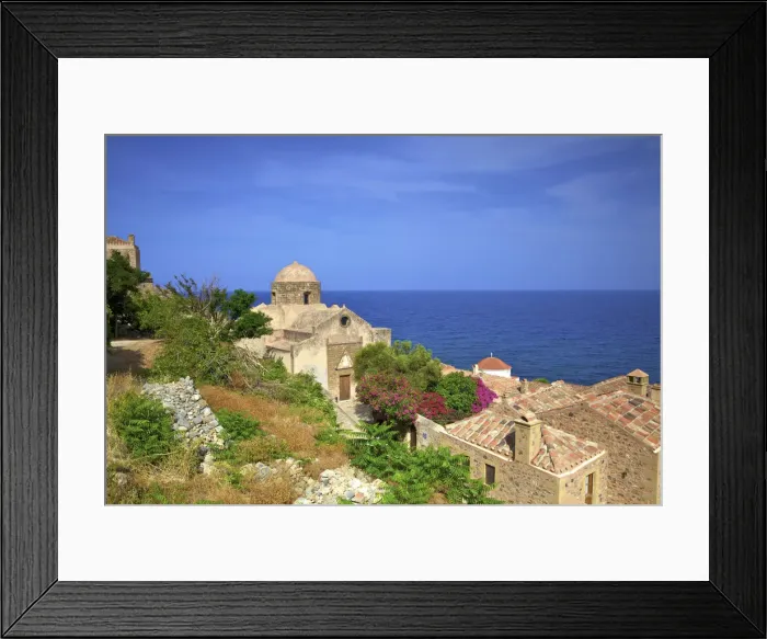 Framed Print : Aghios Nikolaos and Panaghia Chrisaffitisa, Monemvasia, Laconia, The Peloponnese, Greece Framed Print : Aghios Nikolaos and Panaghia Chrisaffitisa, Monemvasia, Laconia, The Peloponnese, Greece