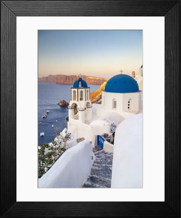 Framed Print : Greece, Cyclades Islands, Santorini (Thira), Ia (Oia) and Santorini Caldera Framed Print : Greece, Cyclades Islands, Santorini (Thira), Ia (Oia) and Santorini Caldera