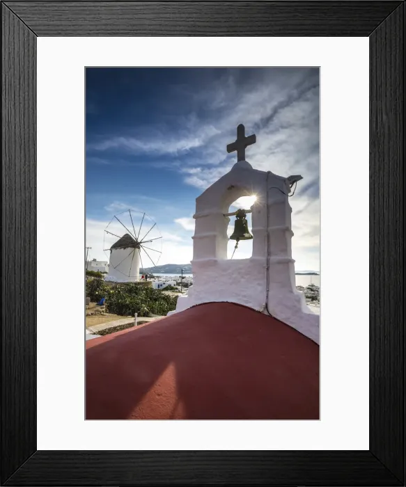 Framed Print : Greek orthodox chapel, Chora (Mykonos Town), Mykonos, Cyclades Islands, Greece