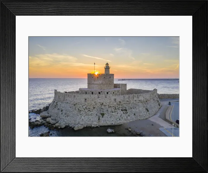 Framed Print : Greece, Rhodes, Old Harbour Framed Print : Greece, Rhodes, Old Harbour
