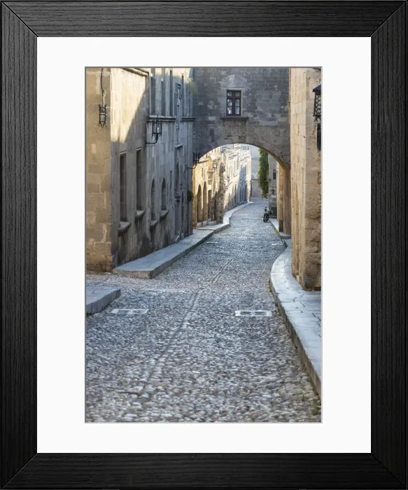 Framed Print : Greece, Rhodes, Rhodes Old Town, Street of the main knights of Rhodes (Ippoton) Framed Print : Greece, Rhodes, Rhodes Old Town, Street of the main knights of Rhodes (Ippoton)